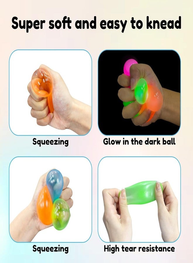 SHOPONIL Glow-in-The-Dark Sticky Balls for Kids, Stress Balls for Wall & Ceiling Play | Ceiling Ball for Adults Stress Relieving & Decoration, Party Games & DIY Crafts | Glowing Sticky Ball Toy Set - Image 2